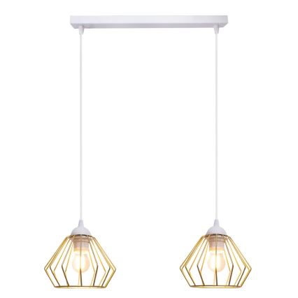 Luster na sajli CEED GOLD 2xE27/60W/230V bela/zlatna