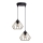 Luster na sajli CEED GOLD 2xE27/60W/230V pr. 28 cm crno/zlatna