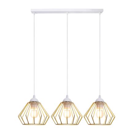 Luster na sajli CEED GOLD 3xE27/60W/230V bela/zlatna
