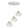 Luster na sajli CEED GOLD 3xE27/60W/230V pr. 45 cm bela/zlatna