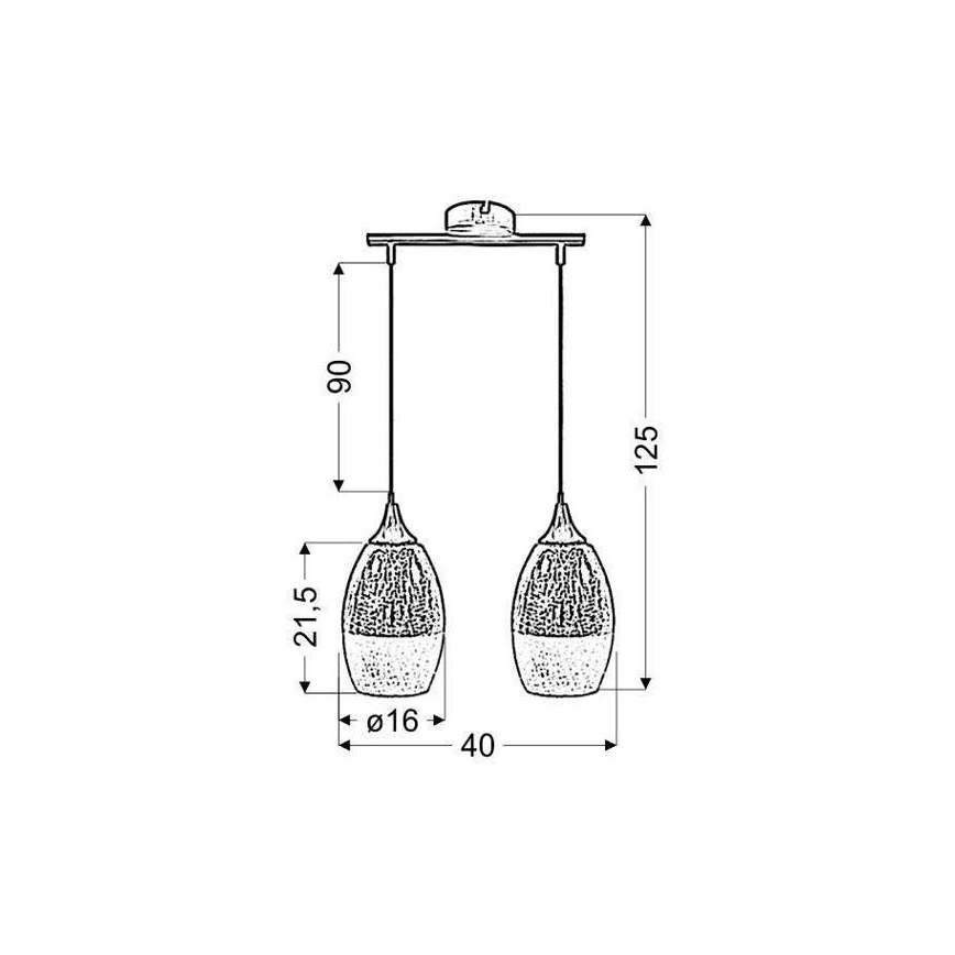 Luster na sajli CELIA 2xE27/60W/230V