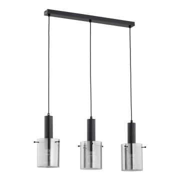Luster na sajli CELIA 3xE27/60W/230V crno