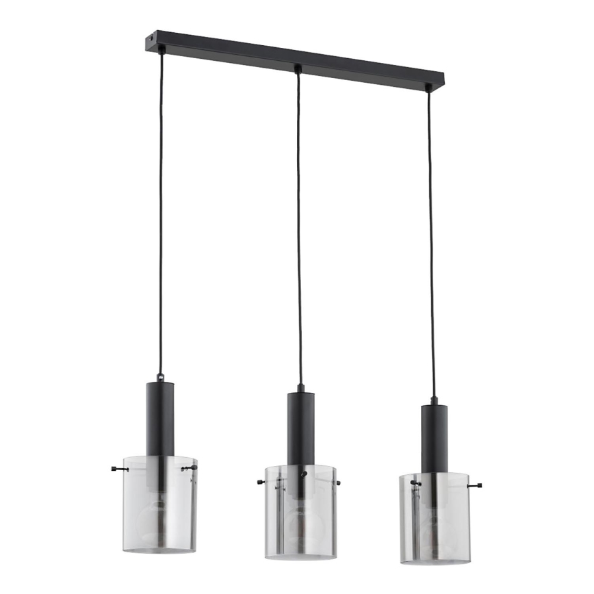 Luster na sajli CELIA 3xE27/60W/230V crno