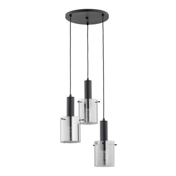 Luster na sajli CELIA 3xE27/60W/230V crno
