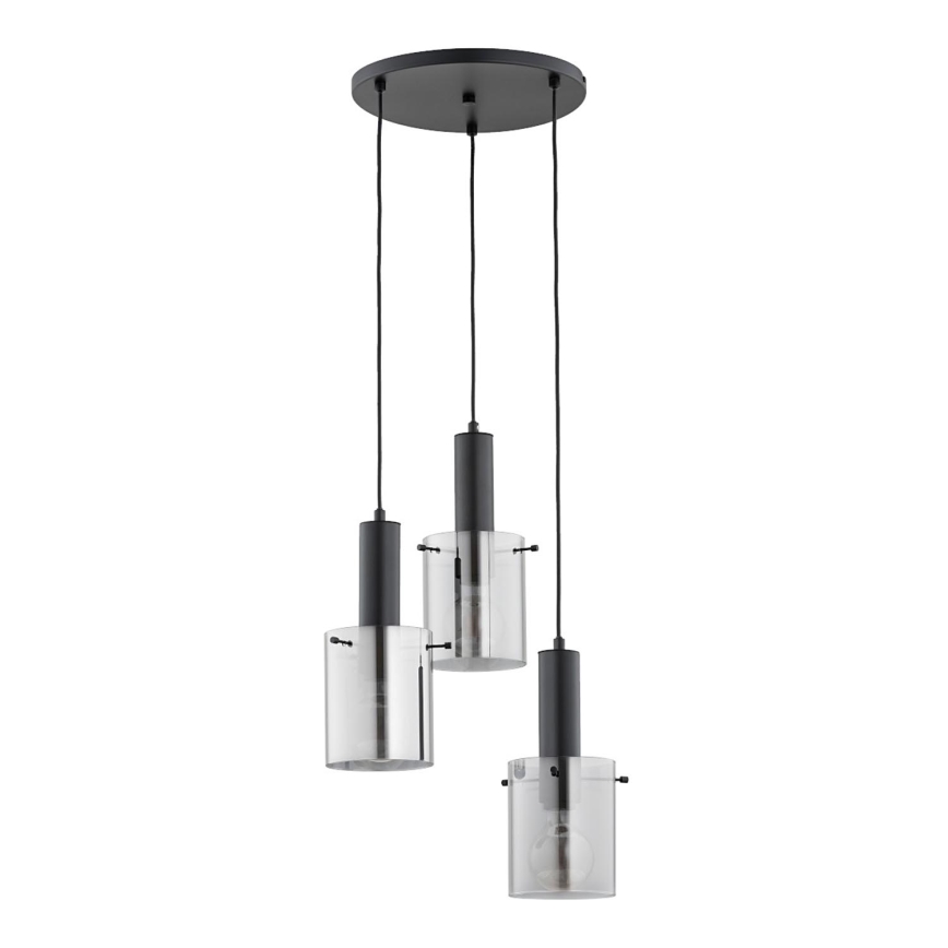 Luster na sajli CELIA 3xE27/60W/230V crno