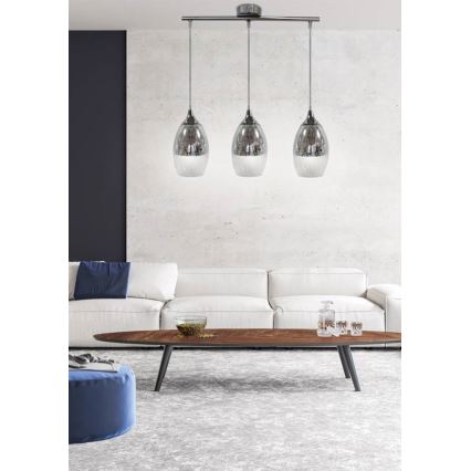 Luster na sajli CELIA 3xE27/60W/230V
