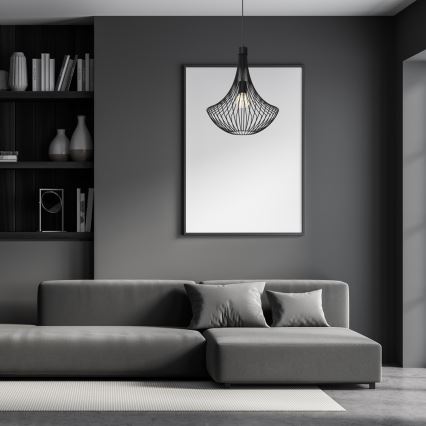 Luster na sajli CESTA 1xE27/60W/230V crno