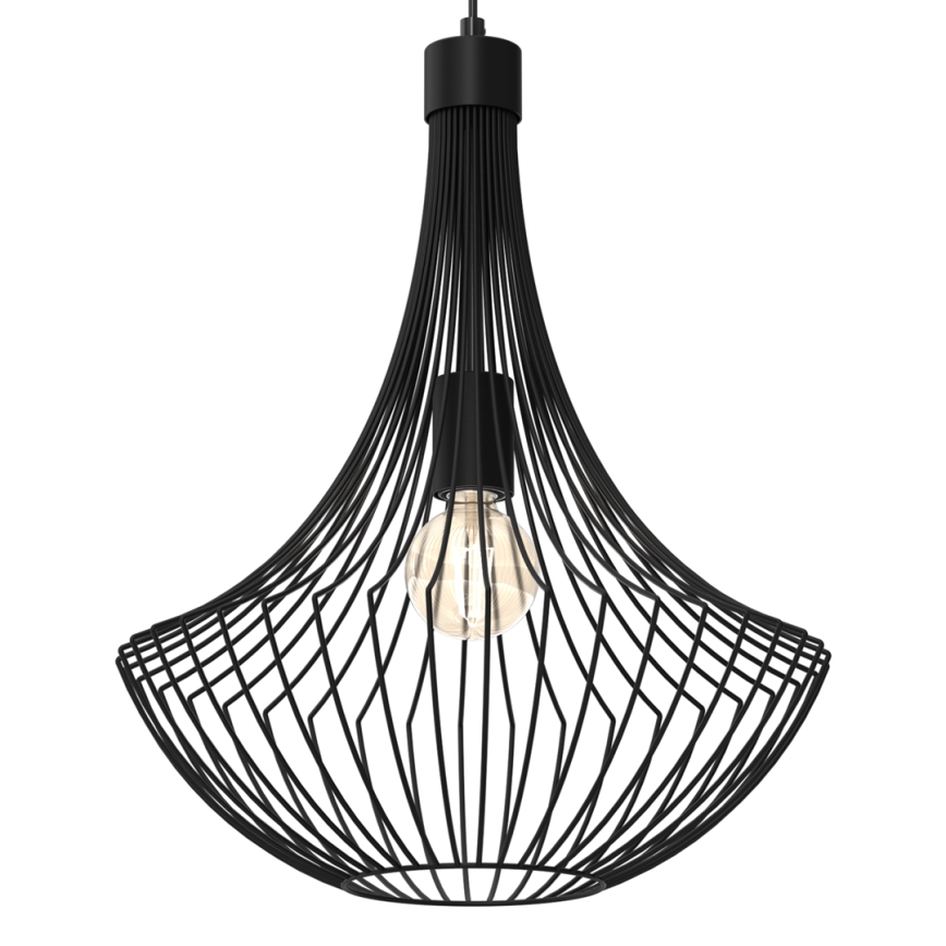 Luster na sajli CESTA 1xE27/60W/230V crno