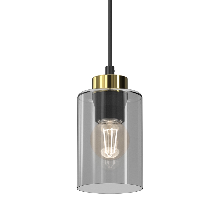 Luster na sajli CHIC 1xE27/60W/230V crno/sivo
