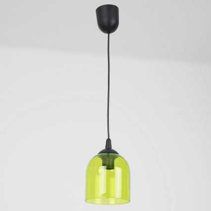 Luster na sajli CHRIS 1xE27/60W/230V pr. 11 cm zelena