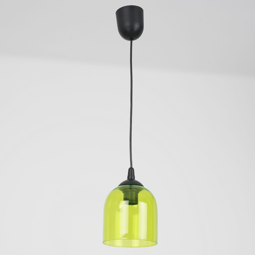 Luster na sajli CHRIS 1xE27/60W/230V pr. 11 cm zelena