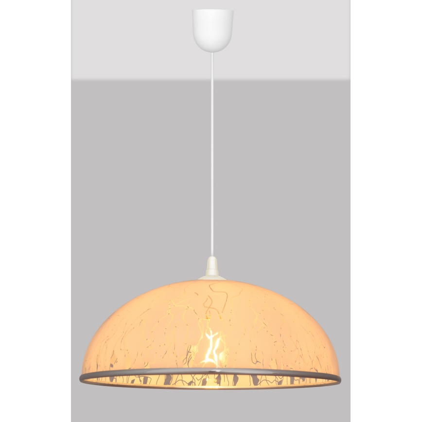 Luster na sajli CIRCLE 1xE27/15W/230V bela