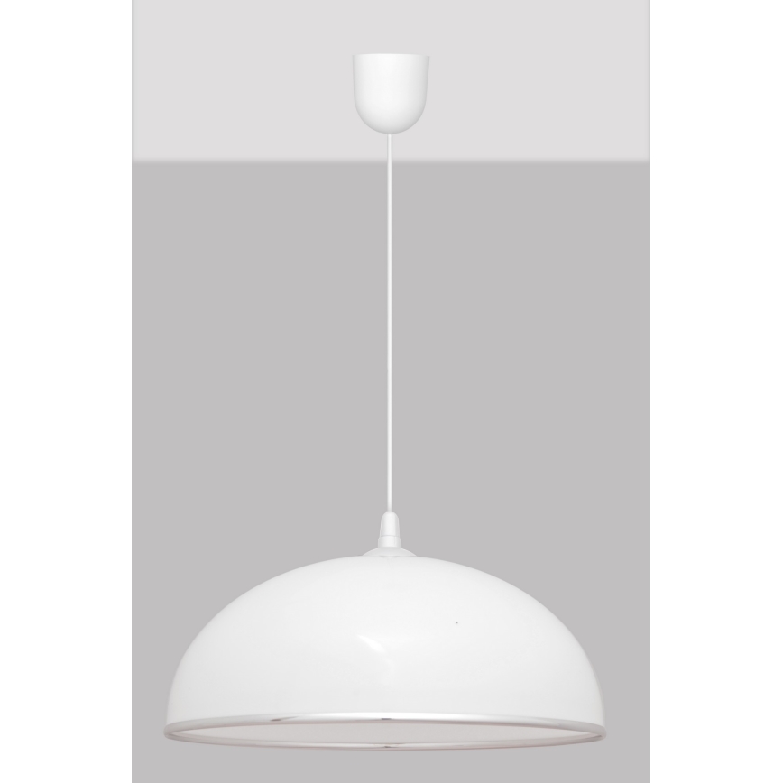 Luster na sajli CIRCLE 1xE27/15W/230V bela