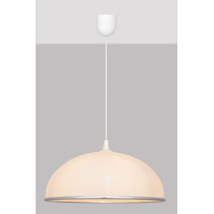 Luster na sajli CIRCLE 1xE27/15W/230V bela