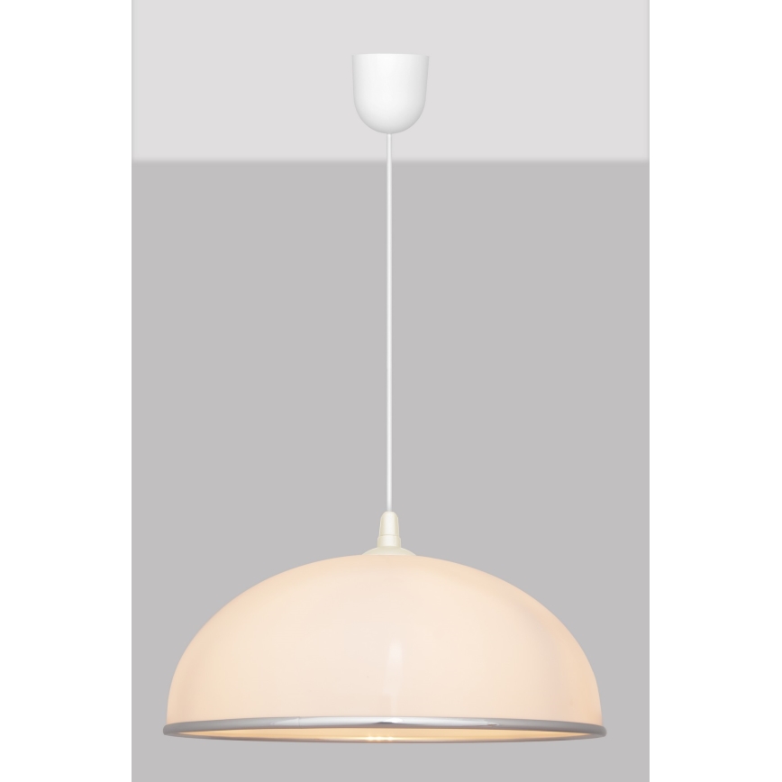 Luster na sajli CIRCLE 1xE27/15W/230V bela