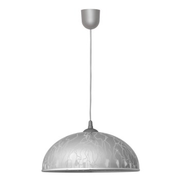 Luster na sajli CIRCLE 1xE27/15W/230V sivo