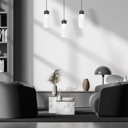Luster na sajli CLARISSA 3xGX53/12W/230V crno