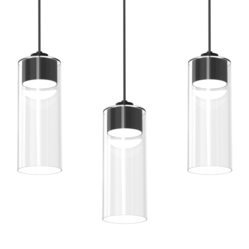 Luster na sajli CLARISSA 3xGX53/12W/230V crno