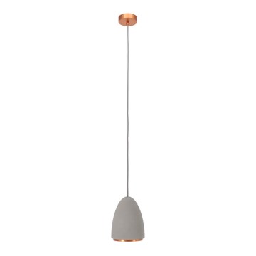Luster na sajli CONCRETE 1xGU10/5W/230V sivo/bakrena