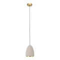 Luster na sajli CONCRETE 1xGU10/5W/230V sivo/zlatna