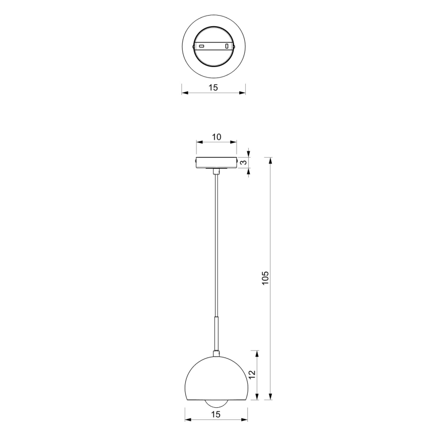 Luster na sajli COOL 1xE27/60W/230V