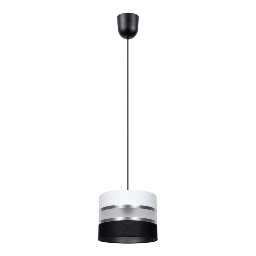 Luster na sajli CORAL 1xE27/60W/230V crno-bela