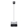 Luster na sajli CORAL 1xE27/60W/230V crno-bela