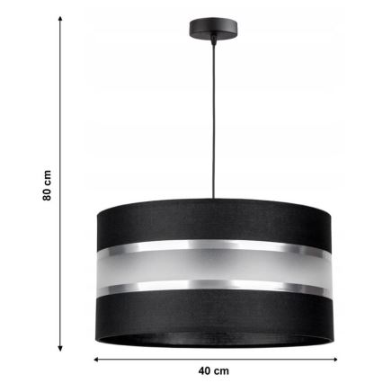 Luster na sajli CORAL 1xE27/60W/230V crno
