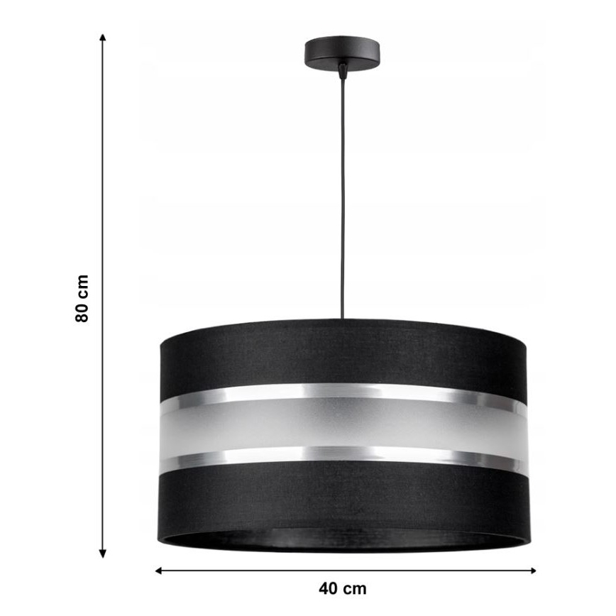 Luster na sajli CORAL 1xE27/60W/230V crno