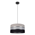 Luster na sajli CORAL 1xE27/60W/230V crno-siva