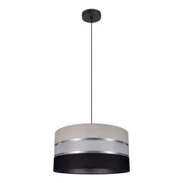Luster na sajli CORAL 1xE27/60W/230V crno-siva