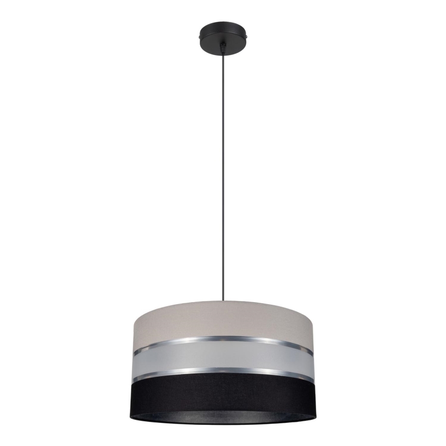 Luster na sajli CORAL 1xE27/60W/230V crno-siva