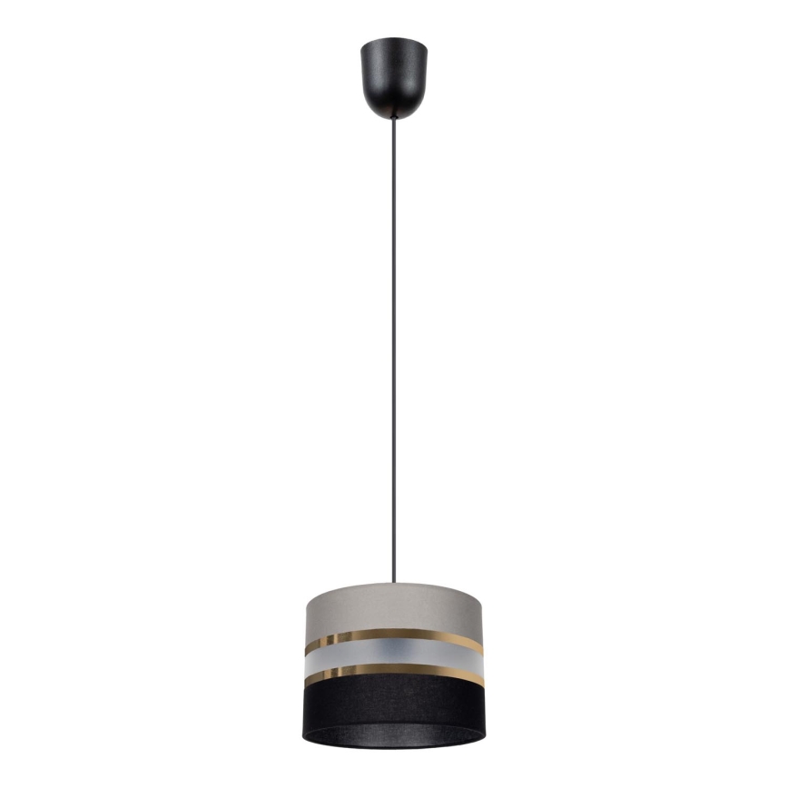 Luster na sajli CORAL 1xE27/60W/230V crno-siva