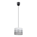 Luster na sajli CORAL 1xE27/60W/230V pr. 20 cm bela/sivo
