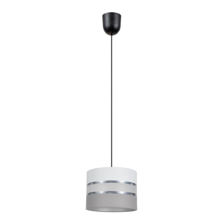 Luster na sajli CORAL 1xE27/60W/230V pr. 20 cm bela/sivo
