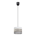 Luster na sajli CORAL 1xE27/60W/230V pr. 20 cm bela/sivo