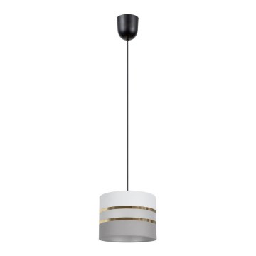 Luster na sajli CORAL 1xE27/60W/230V pr. 20 cm bela/sivo