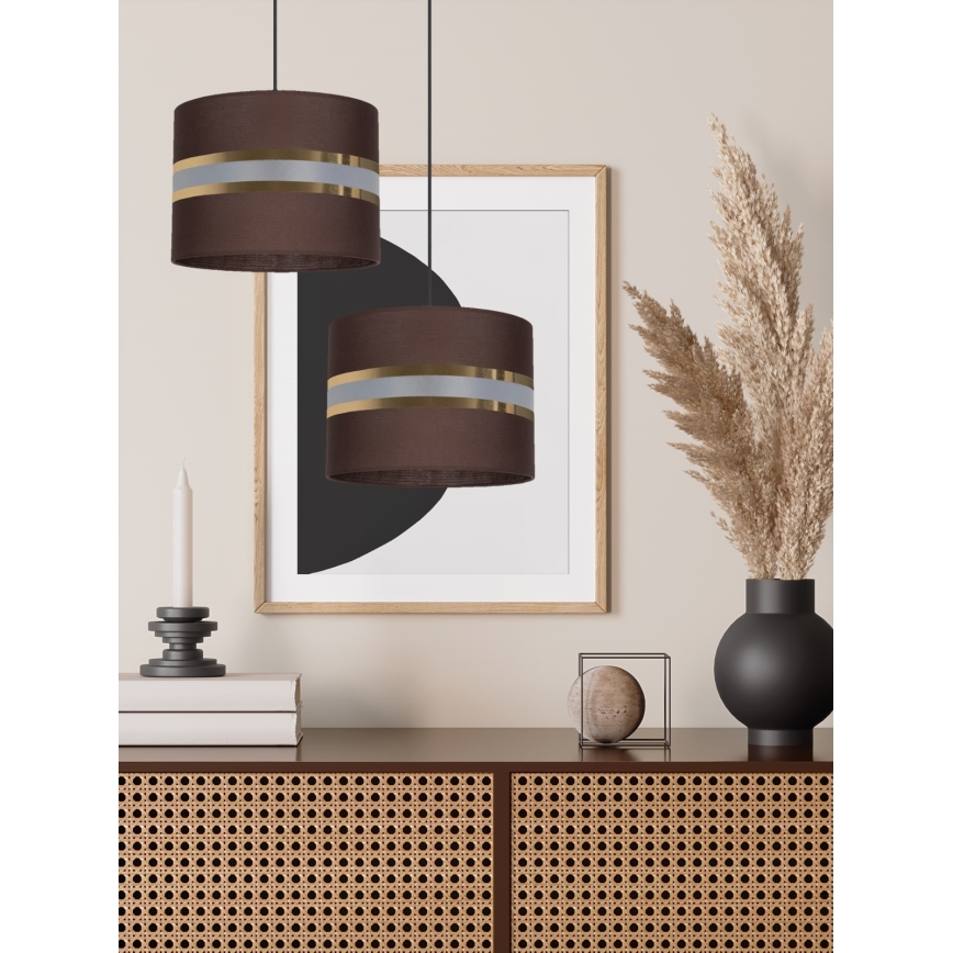 Luster na sajli CORAL 1xE27/60W/230V pr. 20 cm braon