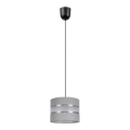 Luster na sajli CORAL 1xE27/60W/230V pr. 20 cm sivo