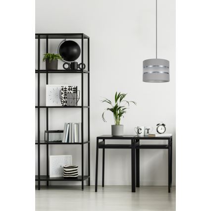 Luster na sajli CORAL 1xE27/60W/230V pr. 20 cm sivo