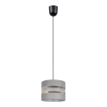 Luster na sajli CORAL 1xE27/60W/230V pr. 20 cm sivo