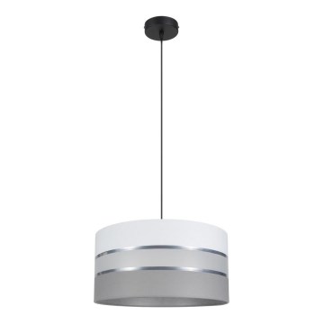Luster na sajli CORAL 1xE27/60W/230V pr. 40 cm bela/sivo