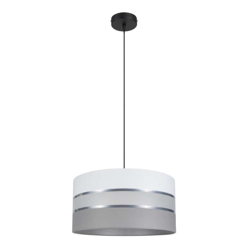 Luster na sajli CORAL 1xE27/60W/230V pr. 40 cm bela/sivo