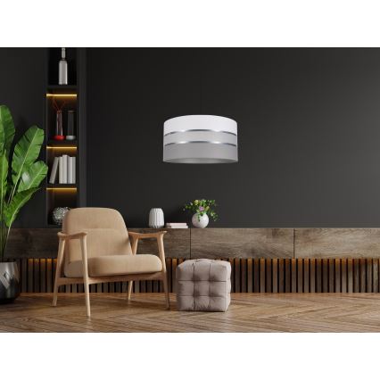 Luster na sajli CORAL 1xE27/60W/230V pr. 40 cm bela/sivo