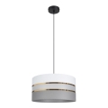 Luster na sajli CORAL 1xE27/60W/230V pr. 40 cm bela/sivo