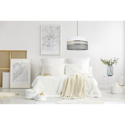 Luster na sajli CORAL 1xE27/60W/230V pr. 40 cm bela/sivo