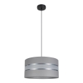 Luster na sajli CORAL 1xE27/60W/230V pr. 40 cm sivo