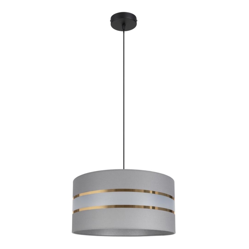 Luster na sajli CORAL 1xE27/60W/230V pr. 40 cm sivo