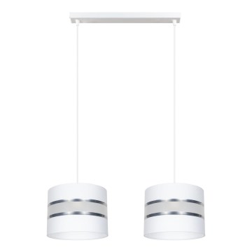 Luster na sajli CORAL 2xE27/60W/230V bela