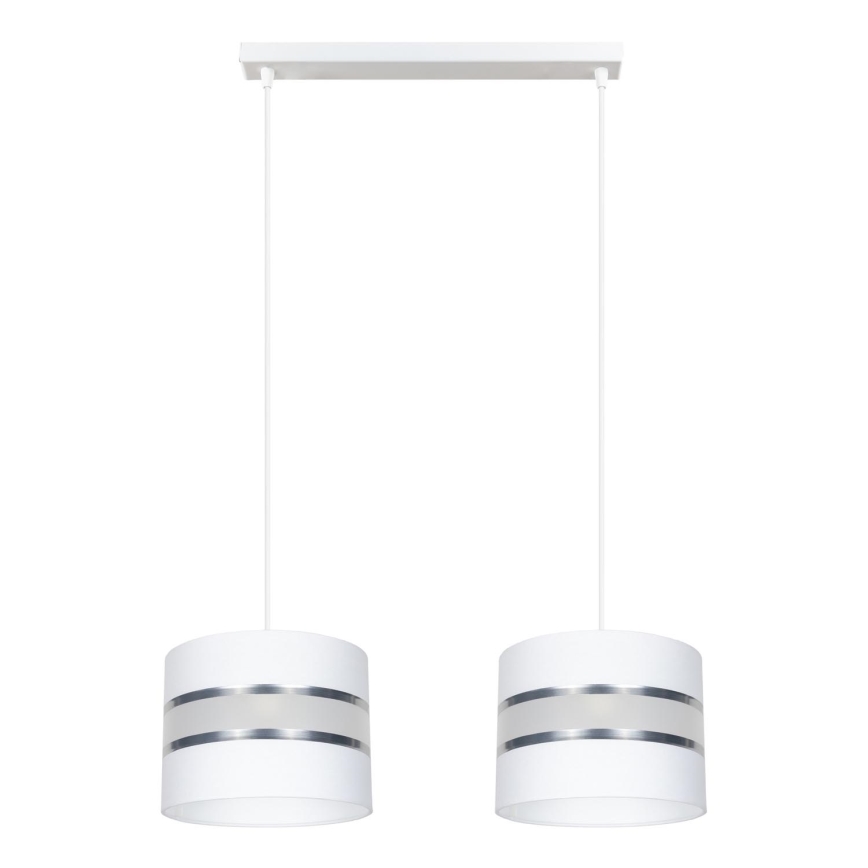 Luster na sajli CORAL 2xE27/60W/230V bela